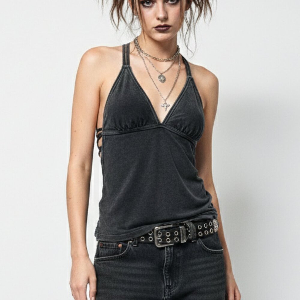Hula Honey Tankini Tank Top Swim Grunge Y2K Indie Festival Casual M